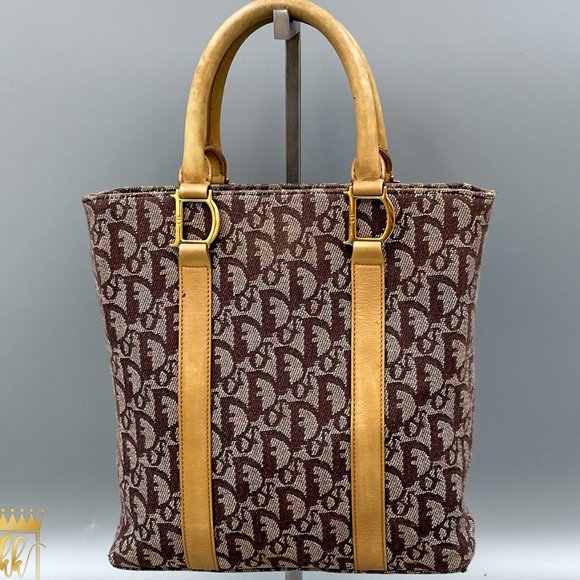 CHRISTIAN DIOR VINTAGE MONOGRAM TOTE BAG - Picture 2 of 16